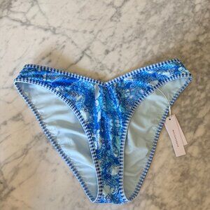 NWT Bydee Panama Bikini Bottom in Azzurro